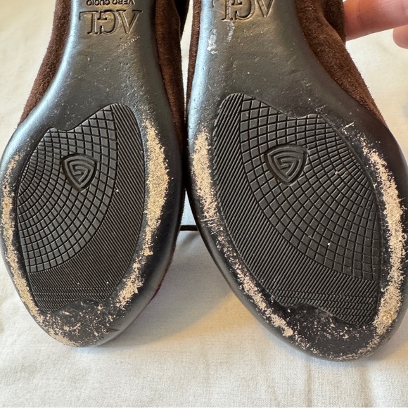 AGL 38.5 Suede Leather Ballet Flats ~ Purple & Brown Comfort - Picture 7 of 8